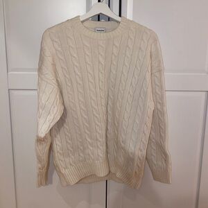 Cream Cable Knit Sweater